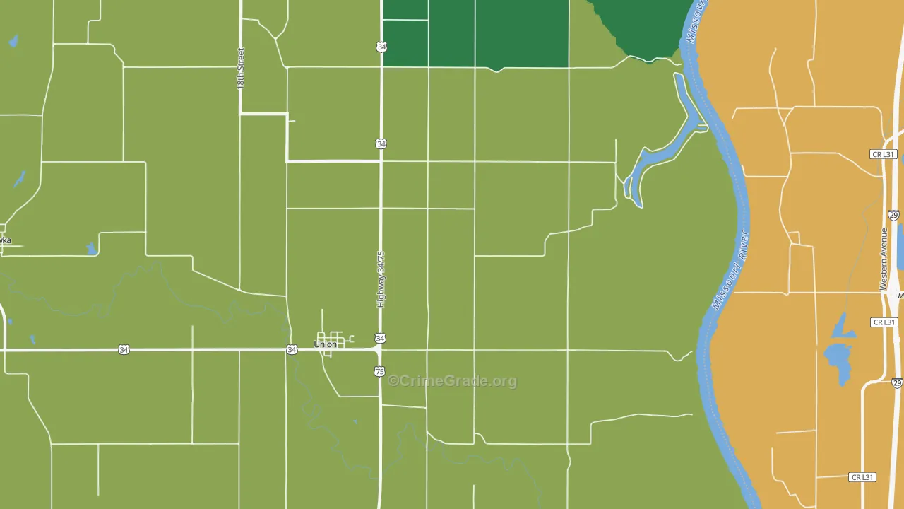 68455, NE Map of Drug-Related Crime Rates