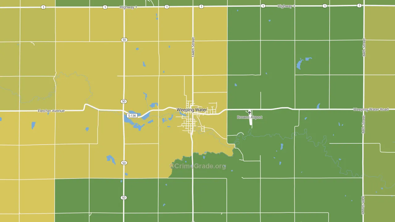 68463, NE Map of Drug-Related Crime Rates
