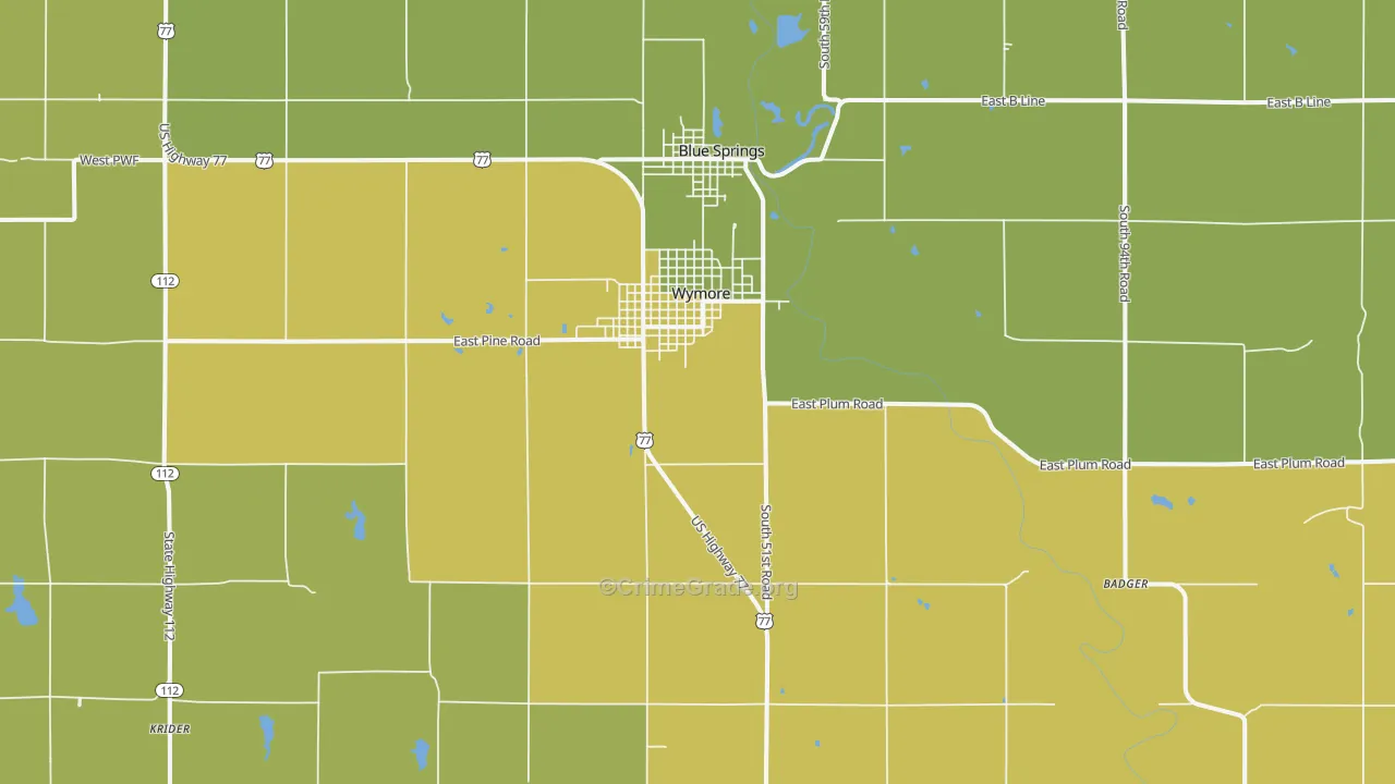 68466, NE Map of Drug-Related Crime Rates