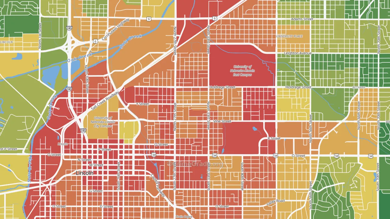 68503, NE Map of Drug-Related Crime Rates