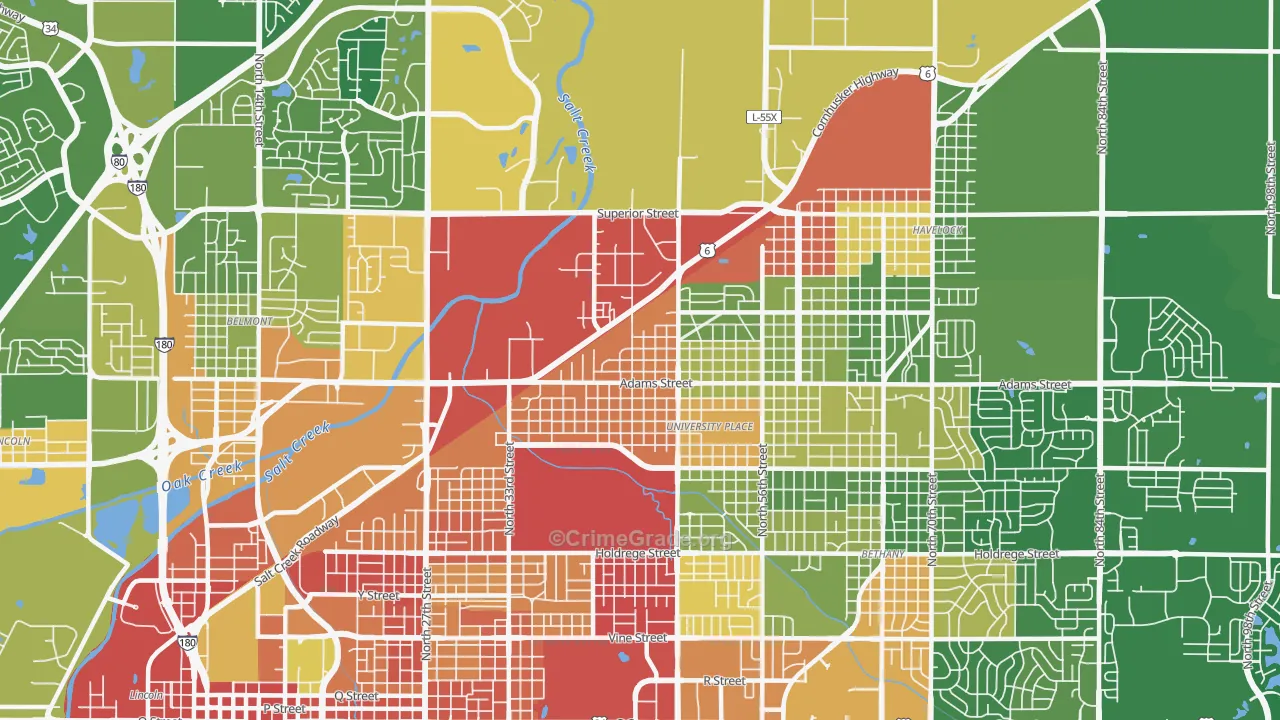 68504, NE Map of Drug-Related Crime Rates