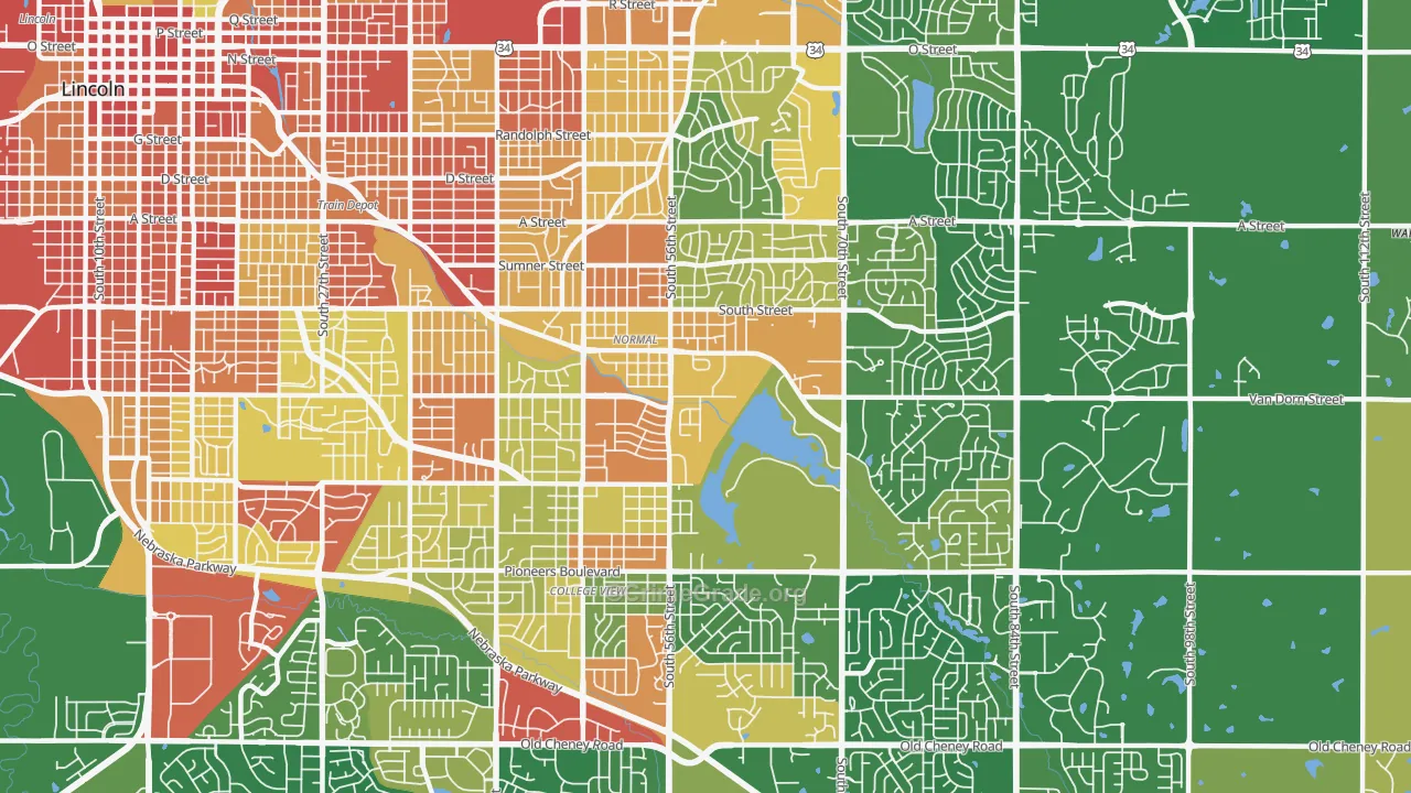 68506, NE Map of Drug-Related Crime Rates