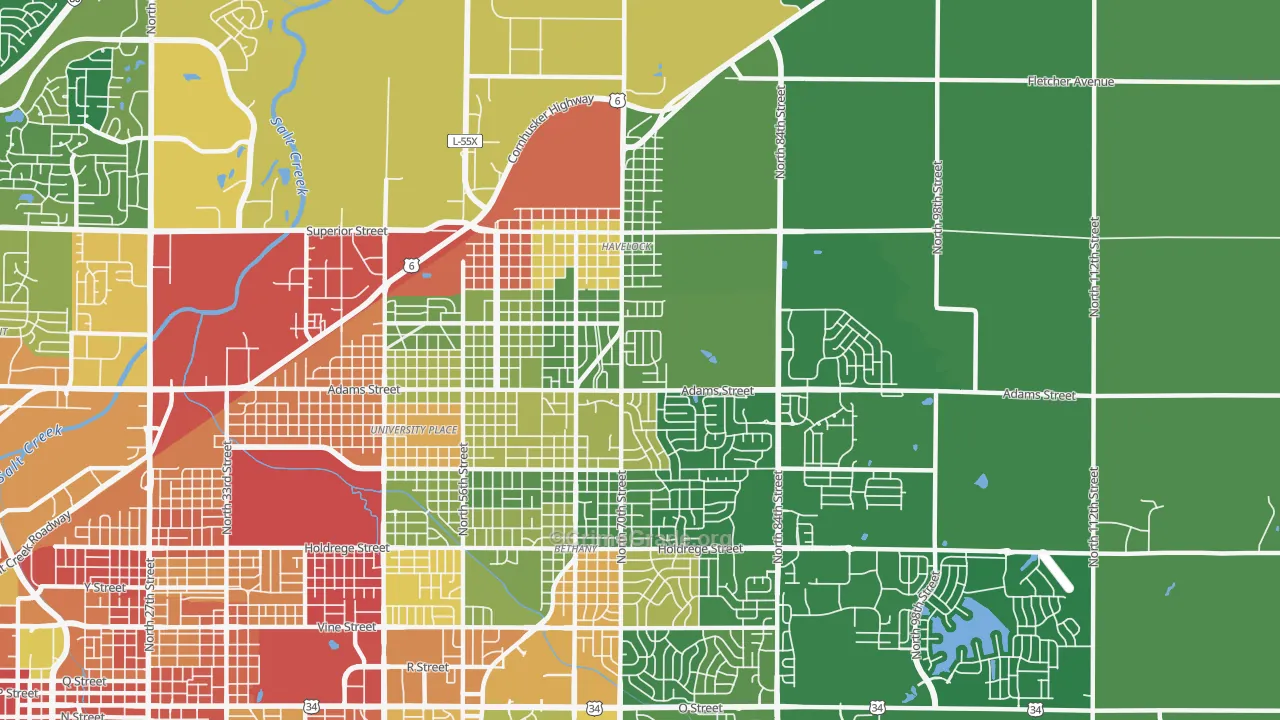 68507, NE Map of Drug-Related Crime Rates