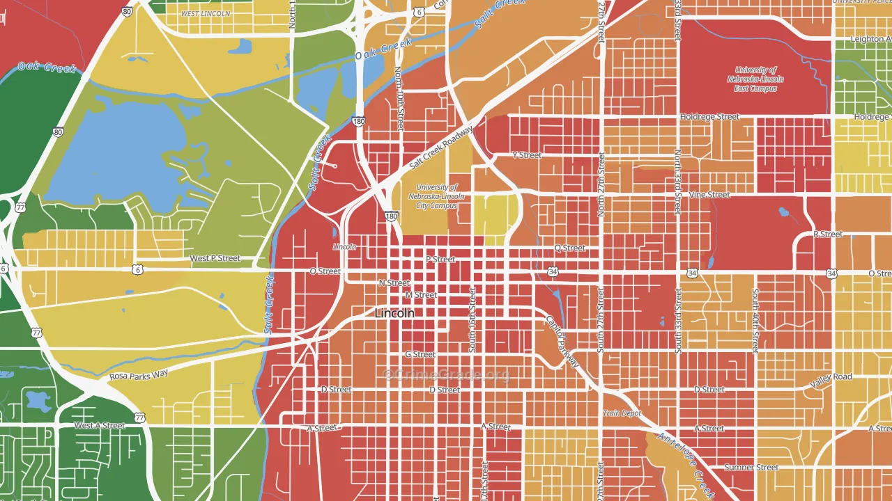 68508, NE Map of Drug-Related Crime Rates