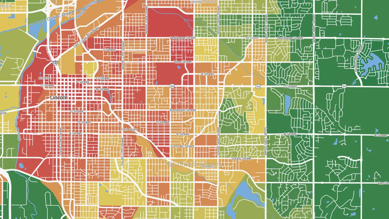 68510, NE Map of Drug-Related Crime Rates