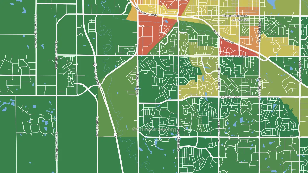 68512, NE Map of Drug-Related Crime Rates