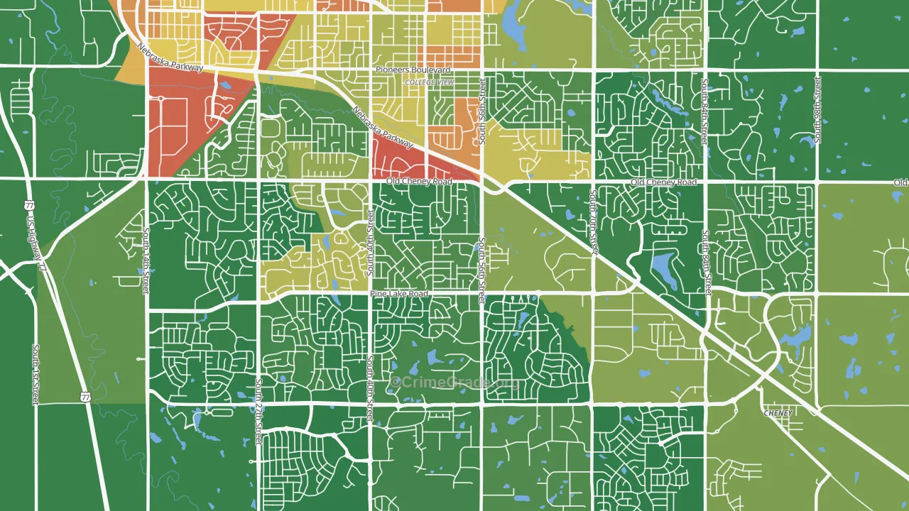 68516, NE Map of Drug-Related Crime Rates