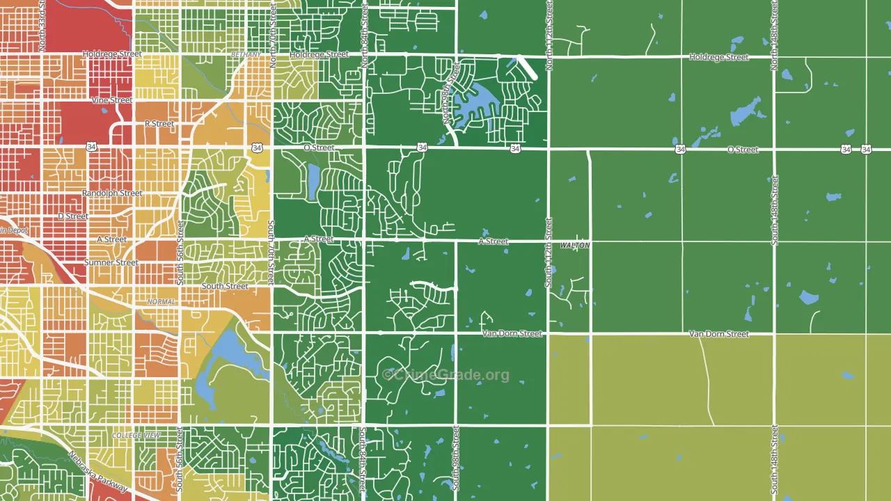 68520, NE Map of Drug-Related Crime Rates