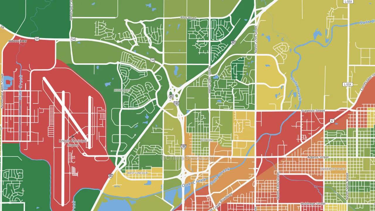 68521, NE Map of Drug-Related Crime Rates