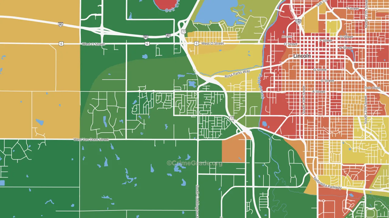 68522, NE Map of Drug-Related Crime Rates