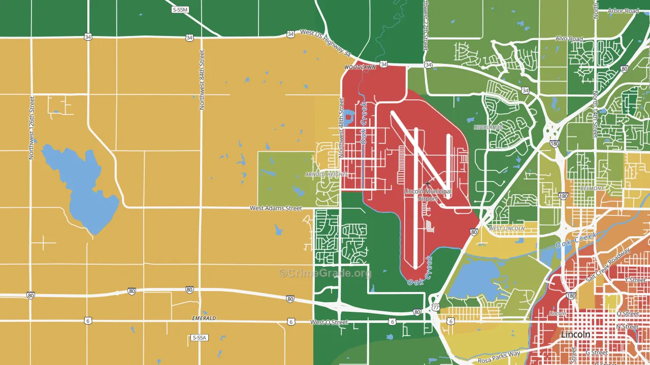 68524, NE Map of Drug-Related Crime Rates