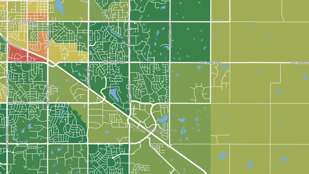 68526, NE Map of Drug-Related Crime Rates