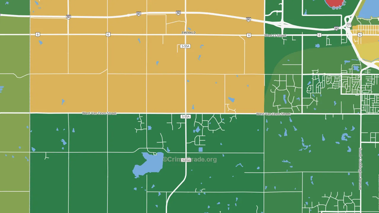 68532, NE Map of Drug-Related Crime Rates