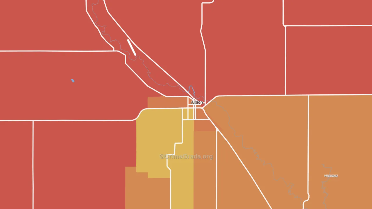 68620, NE Map of Drug-Related Crime Rates