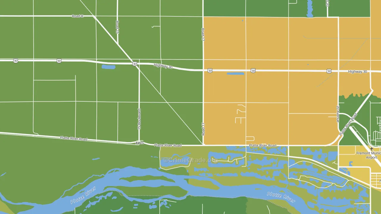 68621, NE Map of Drug-Related Crime Rates