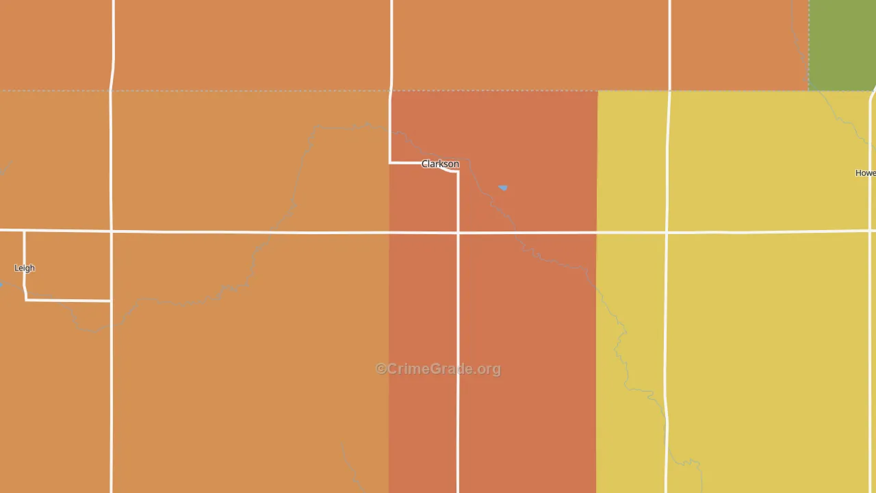68629, NE Map of Drug-Related Crime Rates
