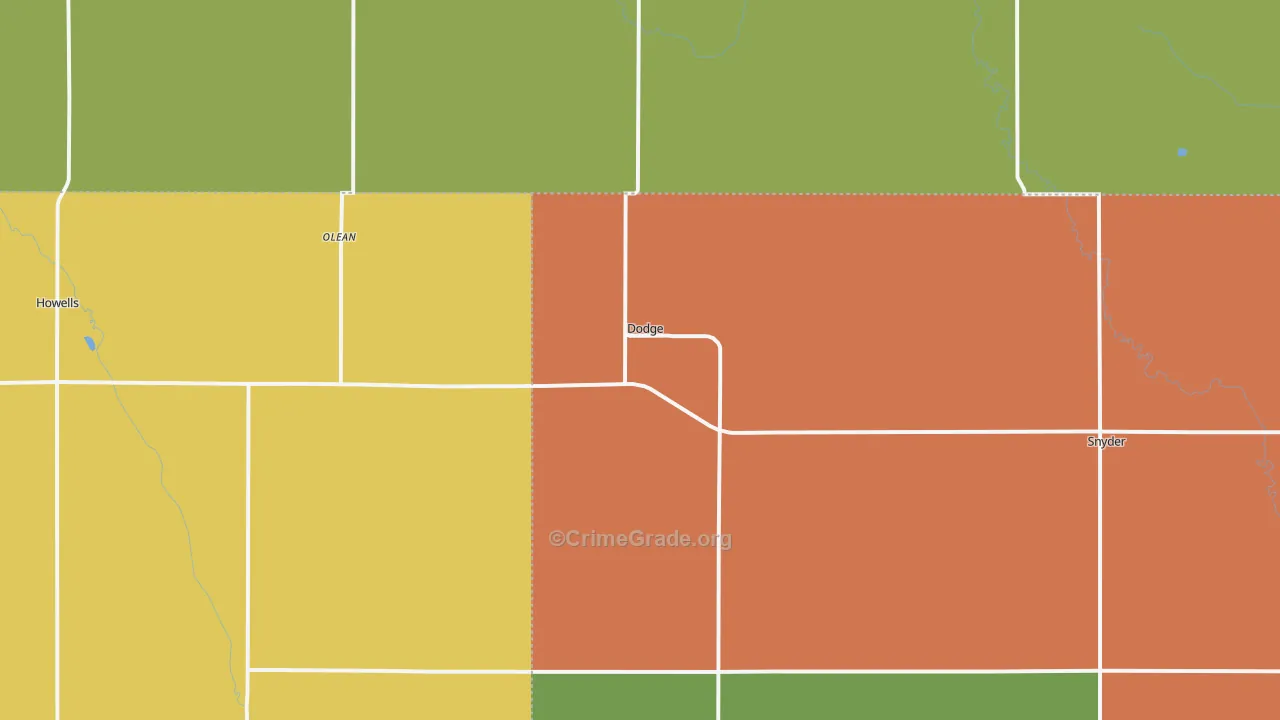 68633, NE Map of Drug-Related Crime Rates
