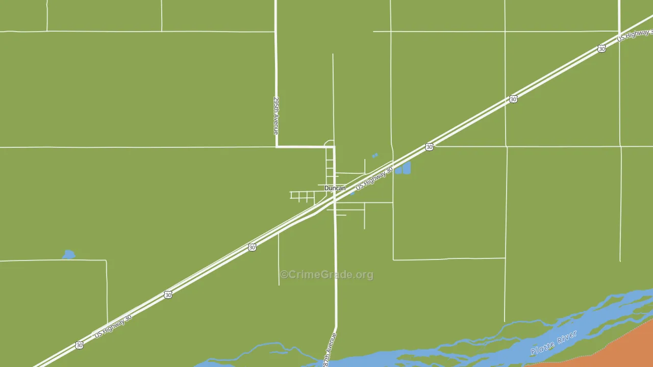 68634, NE Map of Drug-Related Crime Rates