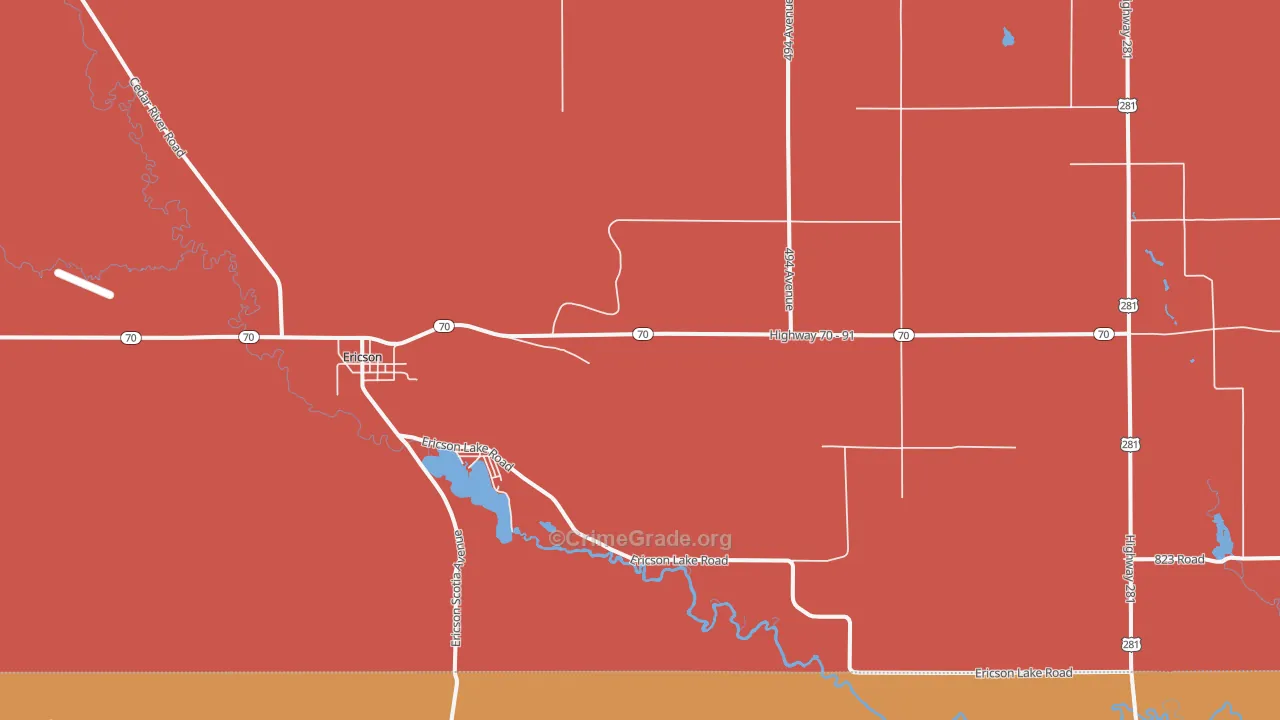 68637, NE Map of Drug-Related Crime Rates