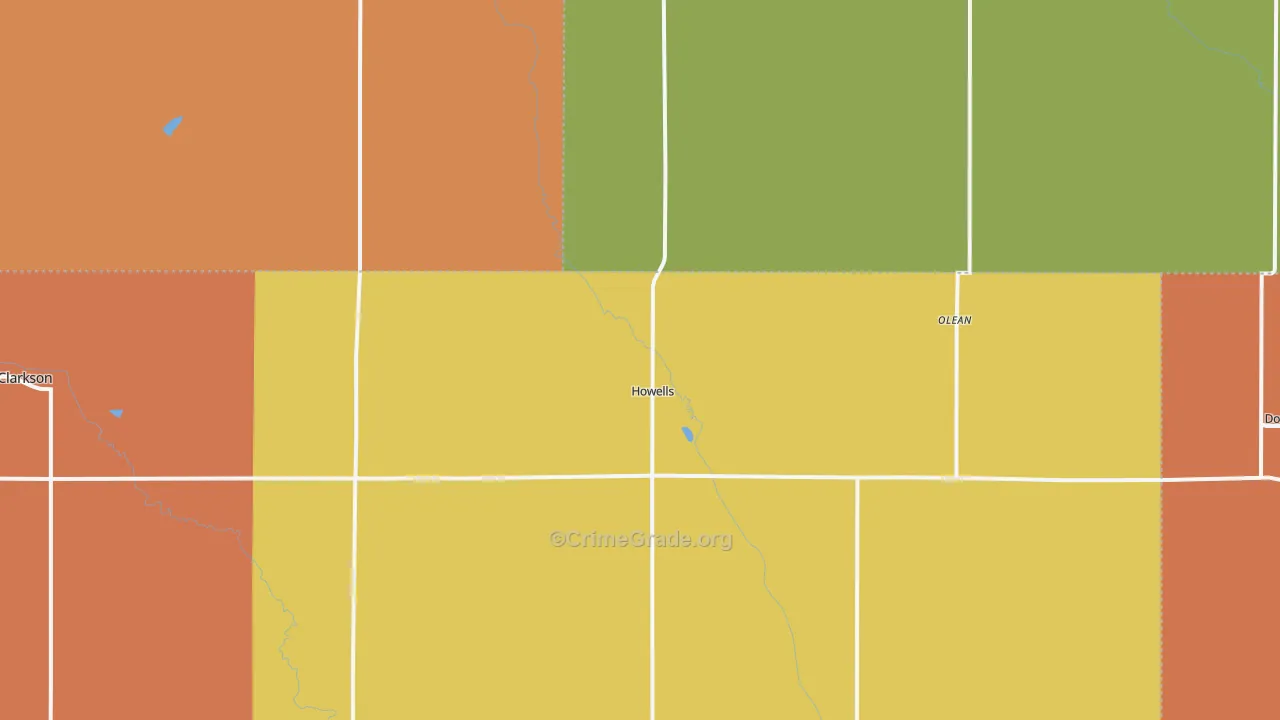 68641, NE Map of Drug-Related Crime Rates