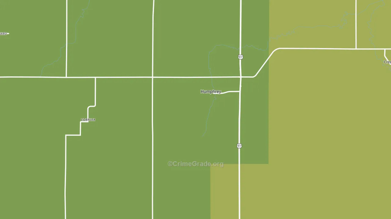 68642, NE Map of Drug-Related Crime Rates