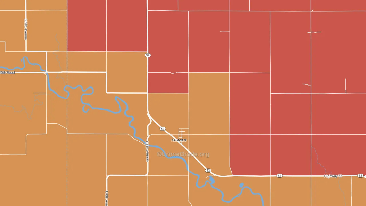68655, NE Map of Drug-Related Crime Rates