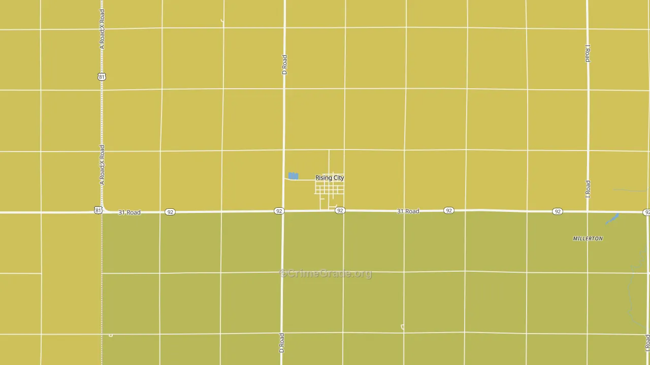 68658, NE Map of Drug-Related Crime Rates