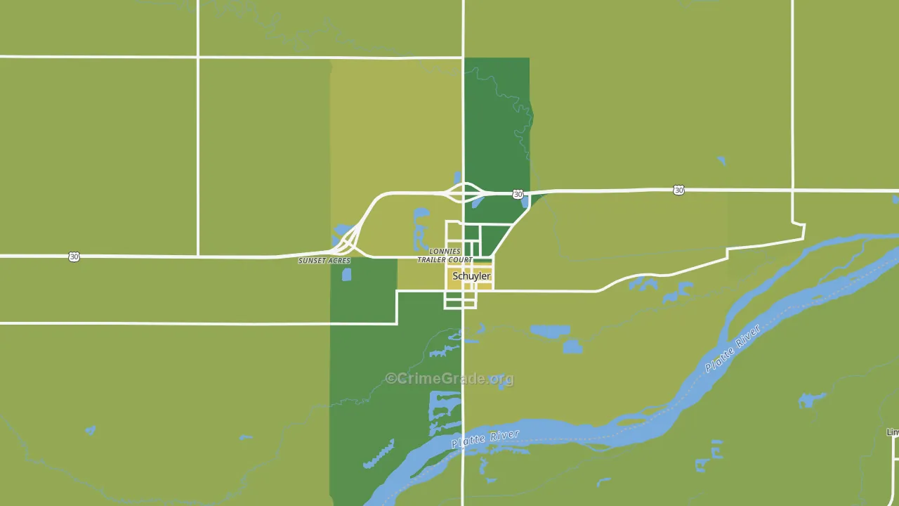 68661, NE Map of Drug-Related Crime Rates
