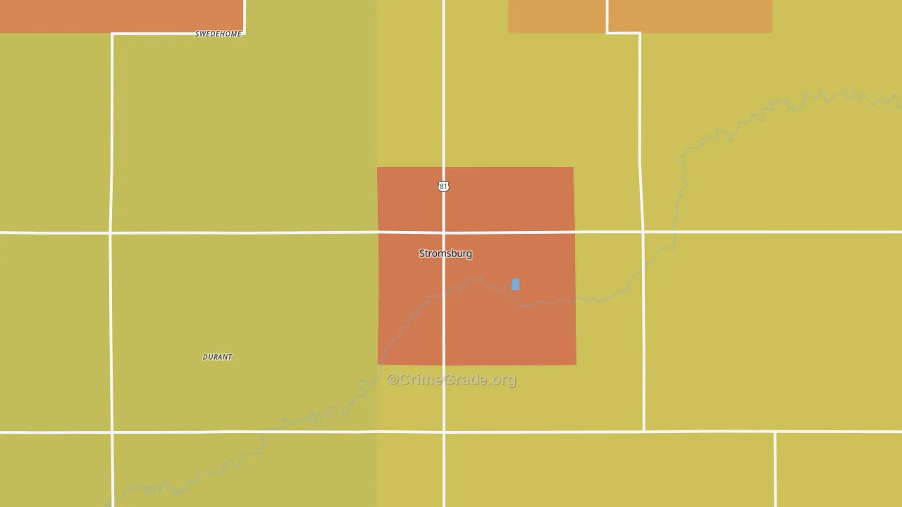 68666, NE Map of Drug-Related Crime Rates