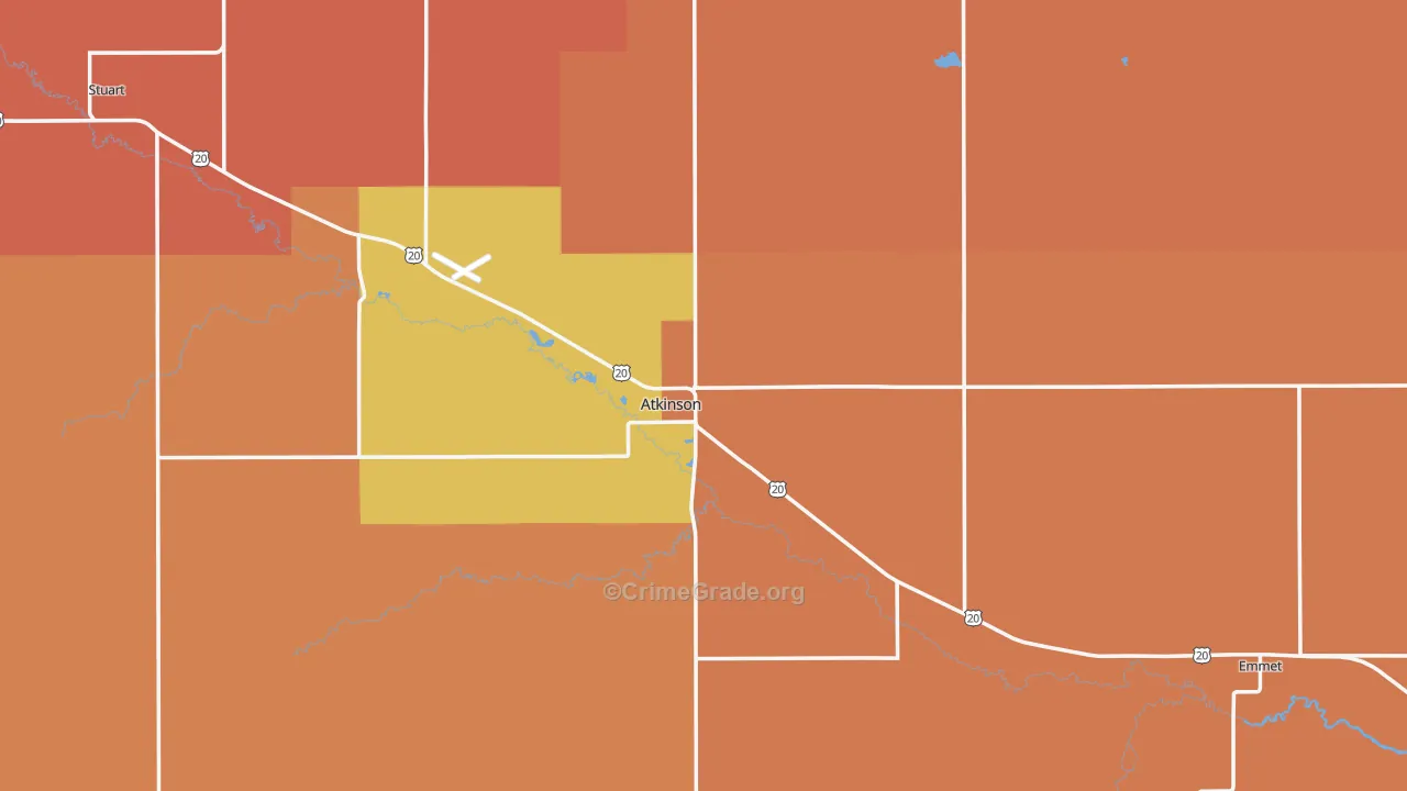 68713, NE Map of Drug-Related Crime Rates