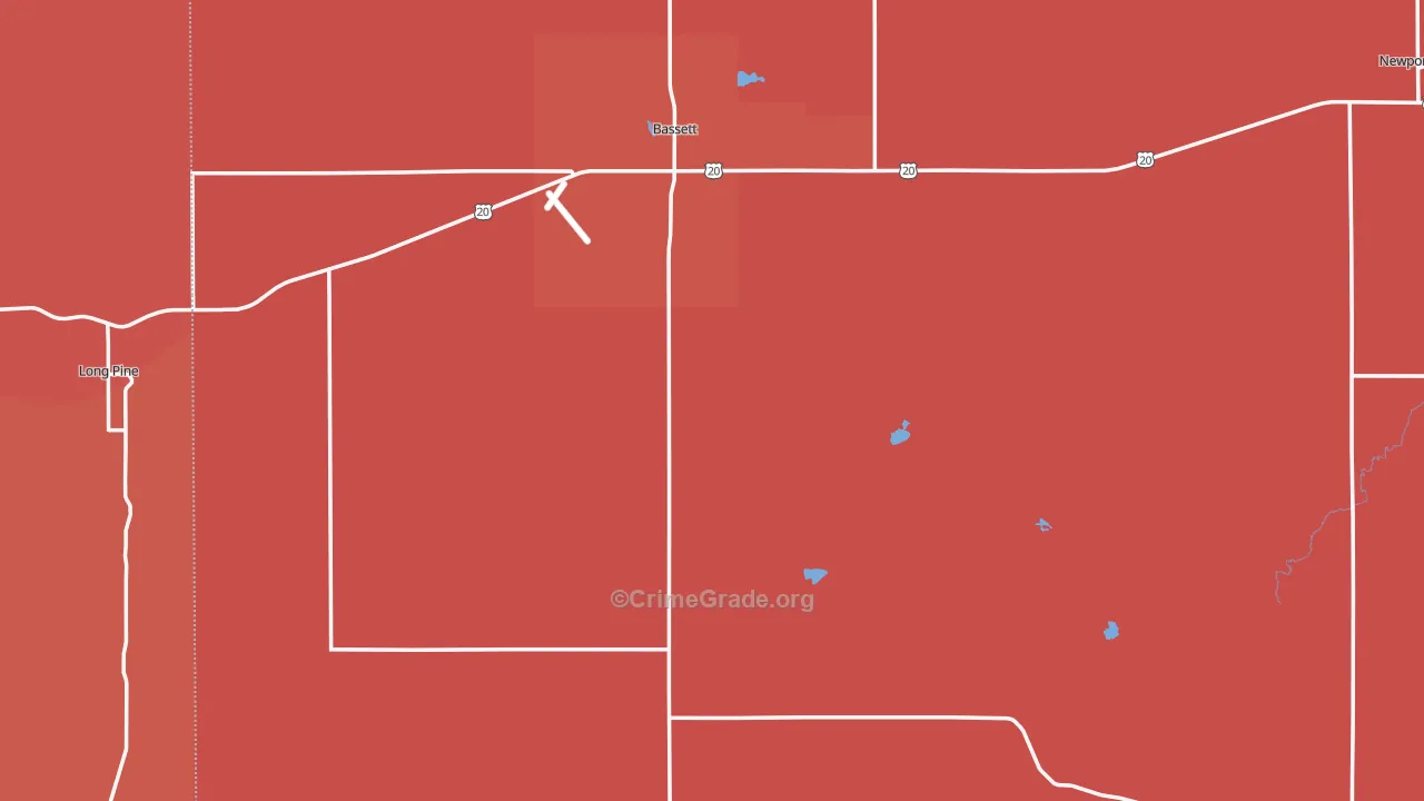 68714, NE Map of Drug-Related Crime Rates
