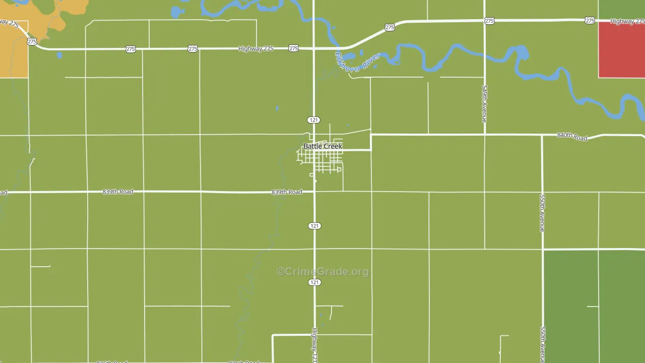 68715, NE Map of Drug-Related Crime Rates