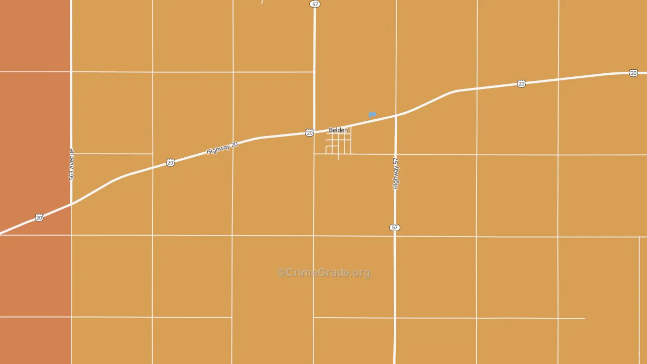 68717, NE Map of Drug-Related Crime Rates