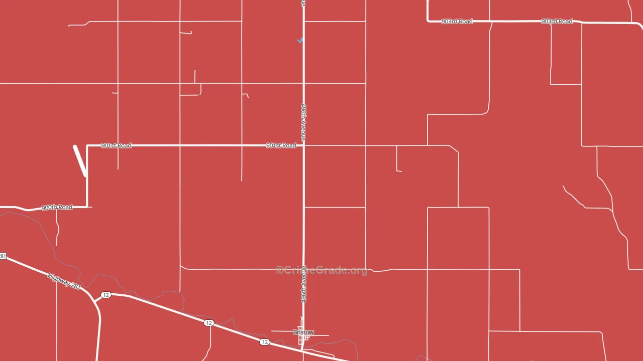 68719, NE Map of Drug-Related Crime Rates