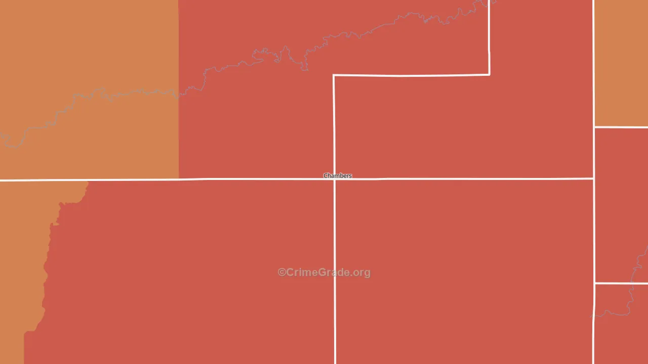68725, NE Map of Drug-Related Crime Rates
