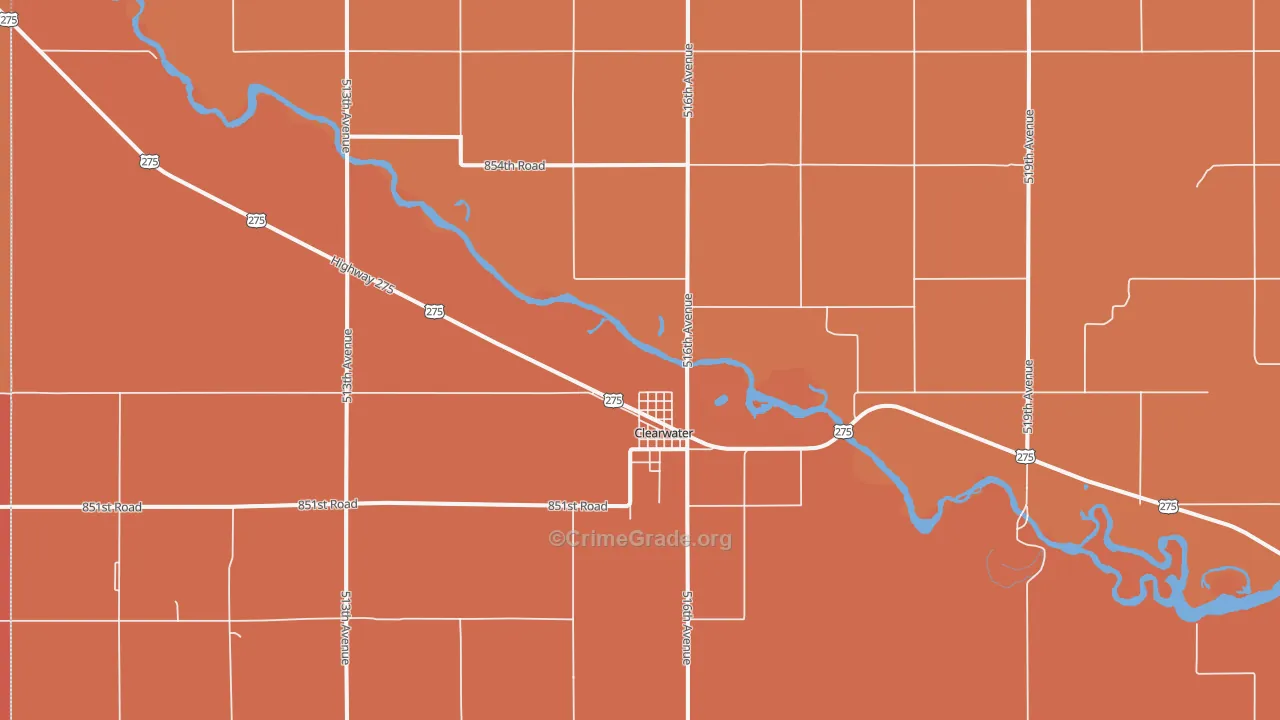 68726, NE Map of Drug-Related Crime Rates