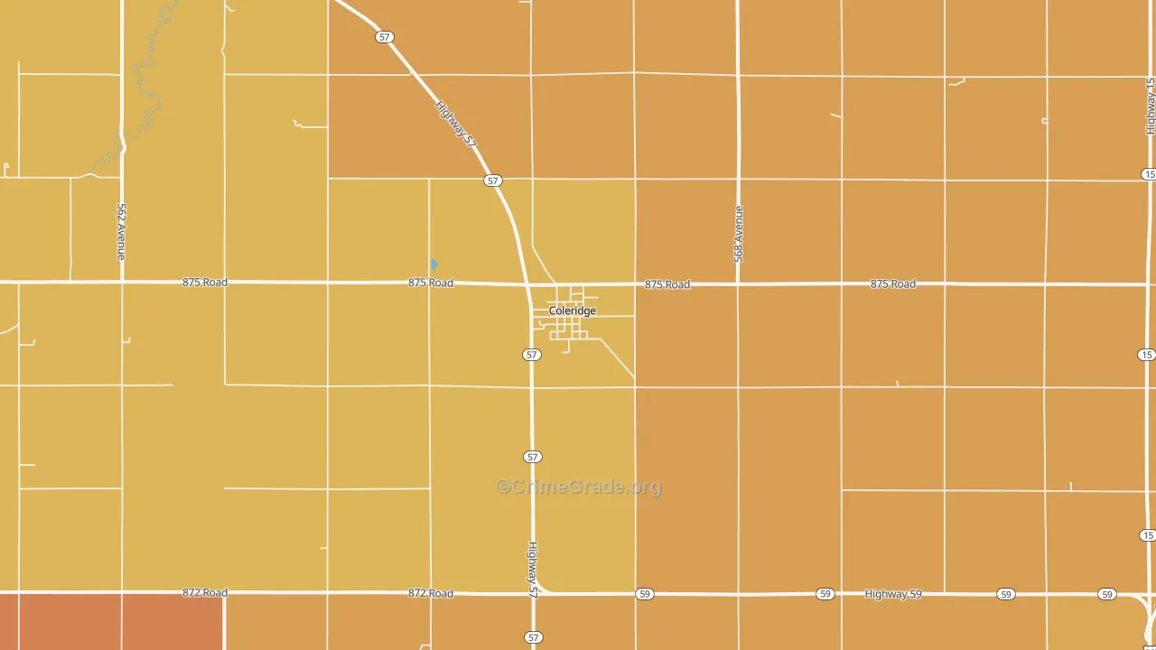 68727, NE Map of Drug-Related Crime Rates