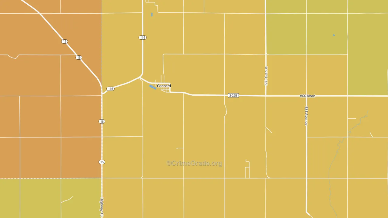 68728, NE Map of Drug-Related Crime Rates