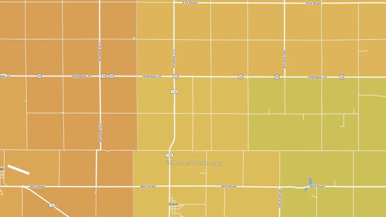 68732, NE Map of Drug-Related Crime Rates