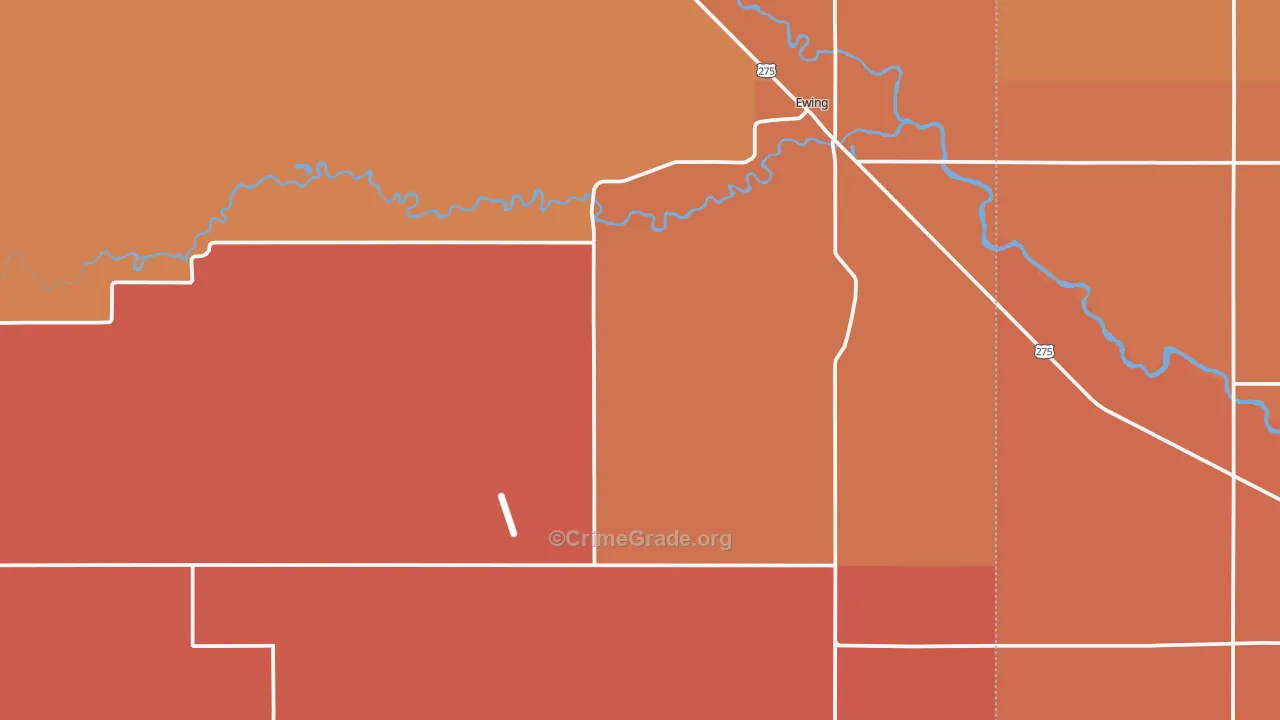 68735, NE Map of Drug-Related Crime Rates