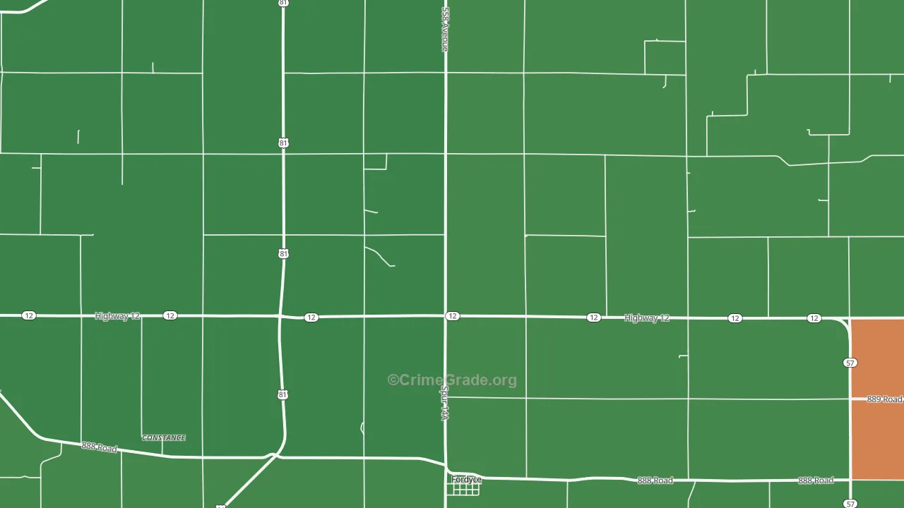 68736, NE Map of Drug-Related Crime Rates