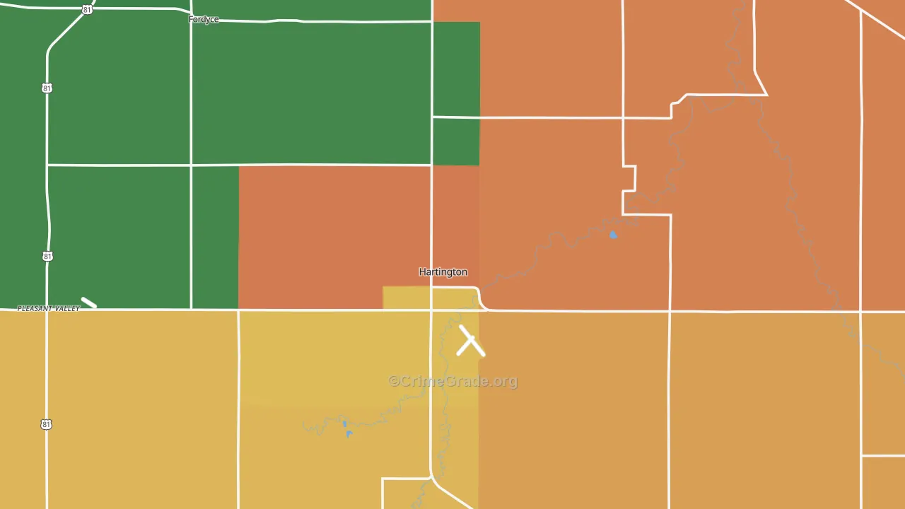 68739, NE Map of Drug-Related Crime Rates