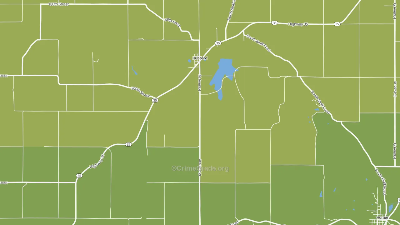 68741, NE Map of Drug-Related Crime Rates