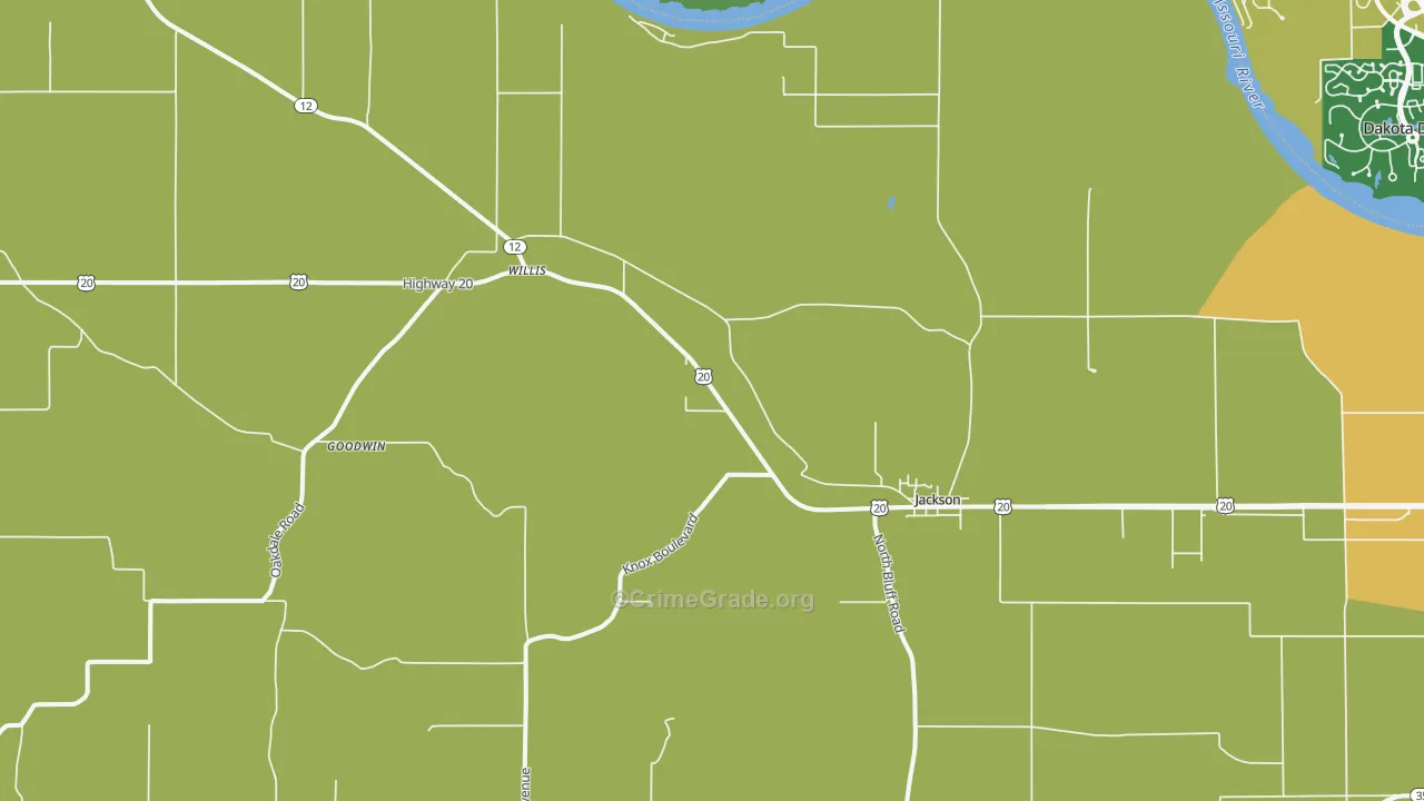 68743, NE Map of Drug-Related Crime Rates