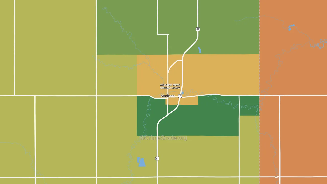 68748, NE Map of Drug-Related Crime Rates