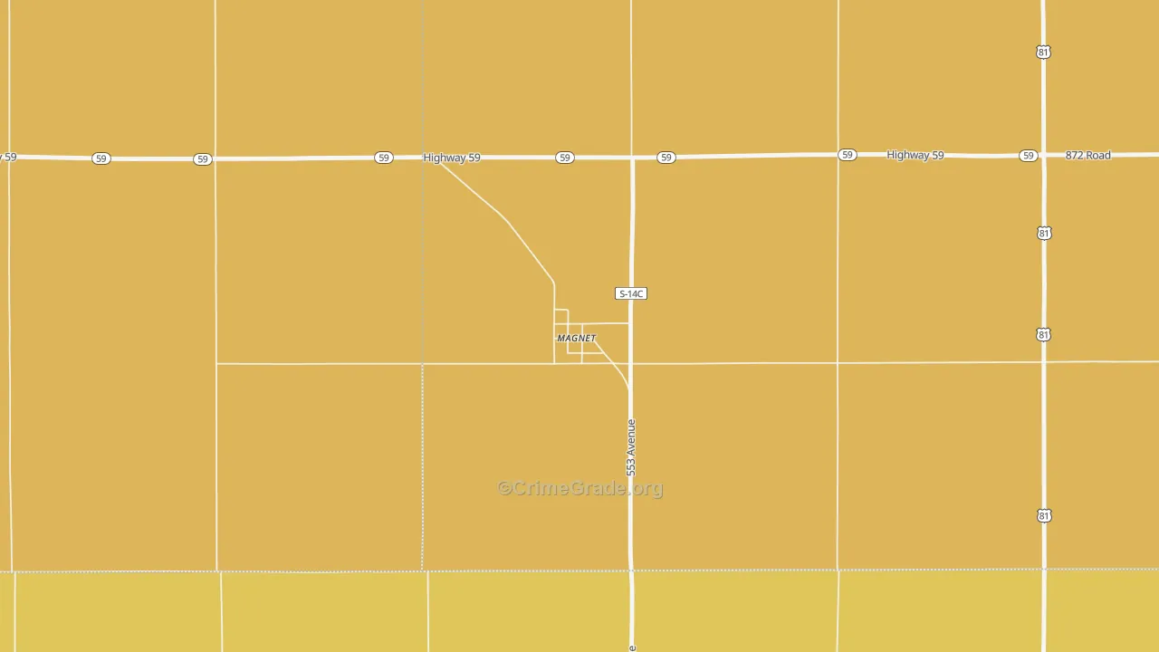 68749, NE Map of Drug-Related Crime Rates
