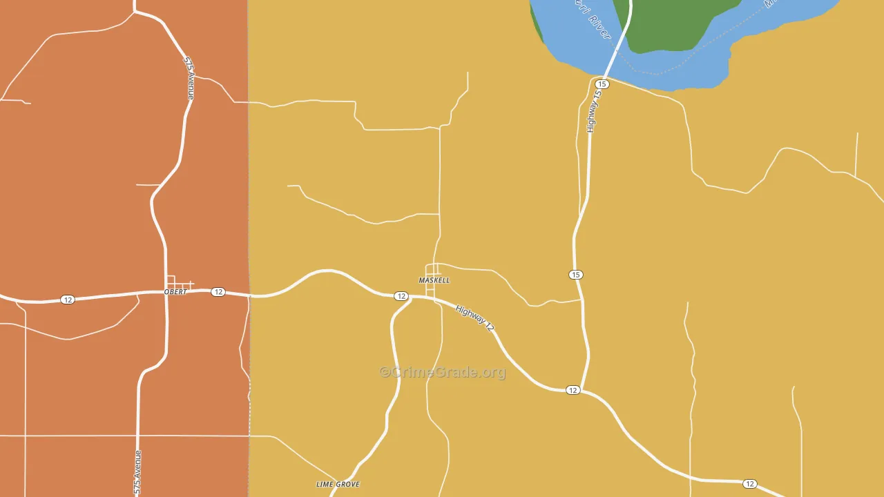 68751, NE Map of Drug-Related Crime Rates