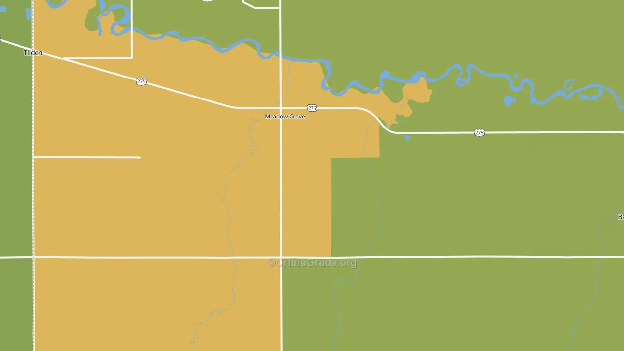 68752, NE Map of Drug-Related Crime Rates