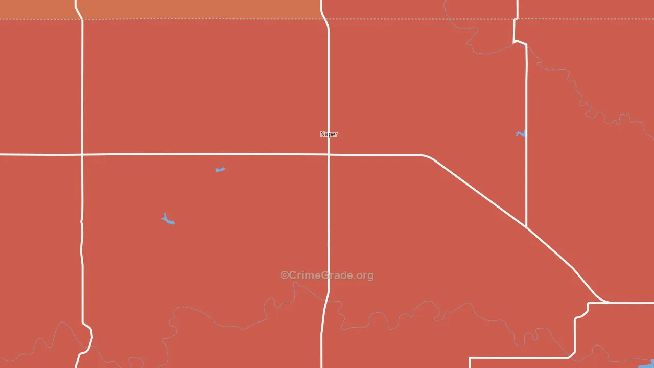 68755, NE Map of Drug-Related Crime Rates