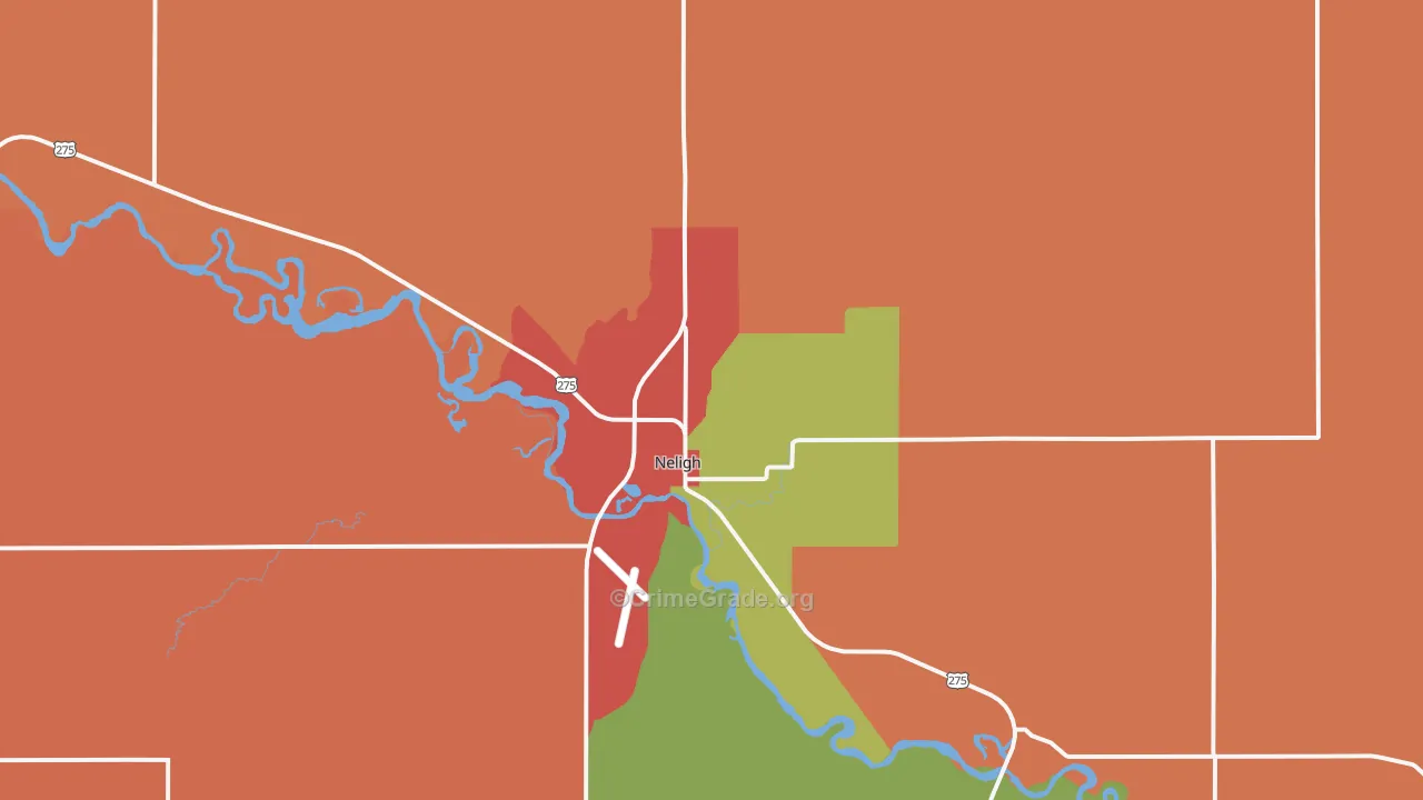 68756, NE Map of Drug-Related Crime Rates